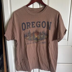 Brown Oregon Graphic T-Shirt